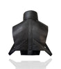 Back view Zip up high neck Leather vest harness 
