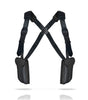 all black leather double holster harness from badami and co
