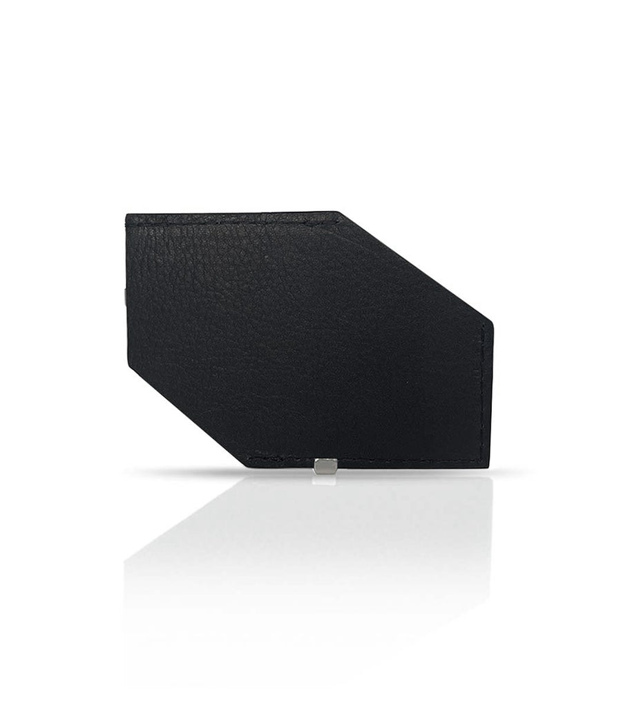 Back view Minimalist Front pocket wallet in leather card holder from Badami & Co.