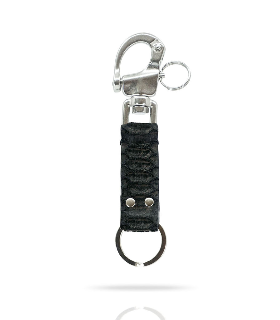 Heavy duty keychain made from snake skin by badami and co